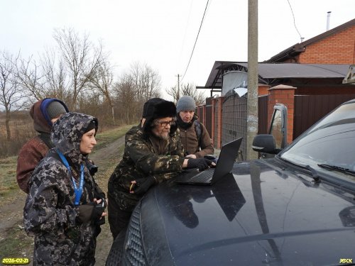 Участники выезда перед обследованием перспективной ООПТ Копанская степь