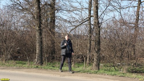 С.Симонов на обследовании перспективной ООПТ Малигоновская аллея 