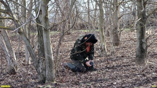 Координатор ЭВСК А.Рудомаха на обследовании перспективной ООПТ Ореховая роща на улице Выгонной 