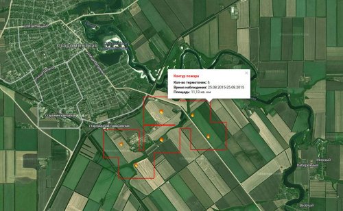 Пожар на угодьях ЗАО Большевик
